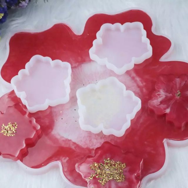Crystal Epoxy Resin Mold Tray And Coaster Flower Resinme